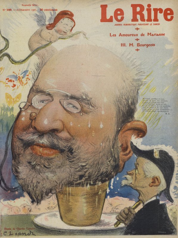 Leon Bourgeois francia politikus. Illusztráció Le Rire alkotó: Charles Leandre