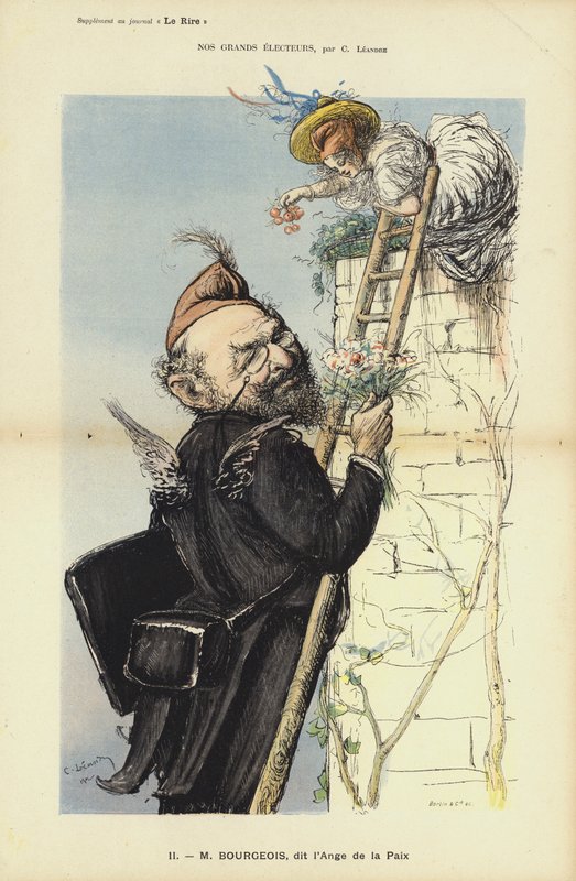 Leon Bourgeois francia politikus, a Le Rire illusztrációja alkotó: Charles Leandre