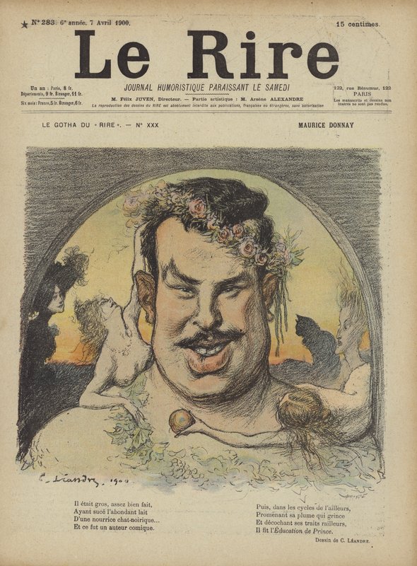 Maurice Donnay, a Le Rire illusztrációja alkotó: Charles Leandre