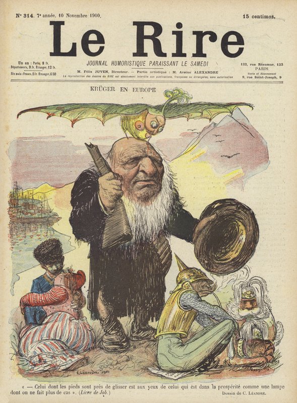 Paul Kruger, a Le Rire illusztrációja alkotó: Charles Leandre