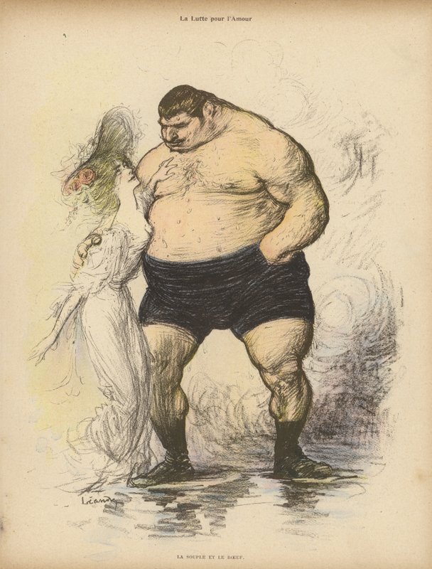 Harc a szerelemért: lágyság és erő (színes litó) alkotó: Charles Leandre