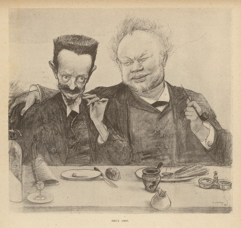 Két barát (litho) alkotó: Charles Leandre