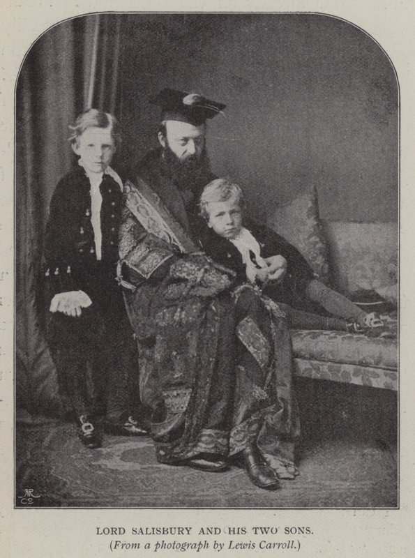 Lord Salisbury és két fia (f/w fotó) alkotó: Charles Lutwidge Dodgson