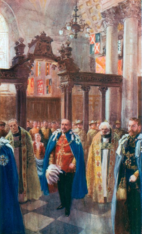 A Szent Pál székesegyházban található Szent Mihály és Szent György kápolna felszentelése, 1906. június 12. alkotó: Charles Mills Sheldon