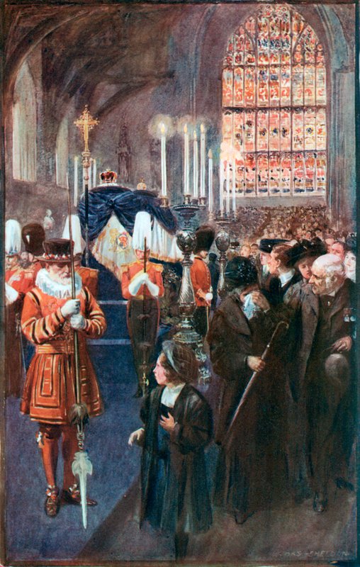 Edward király fekvőállapota VII alkotó: Charles Mills Sheldon