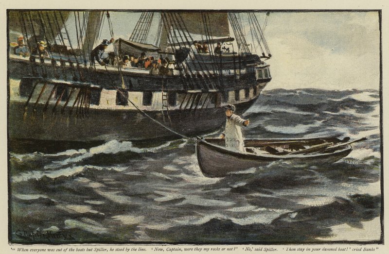 Illusztráció a Vigia rehabilitációjához, Morley Roberts alkotó: Charles Napier Hemy