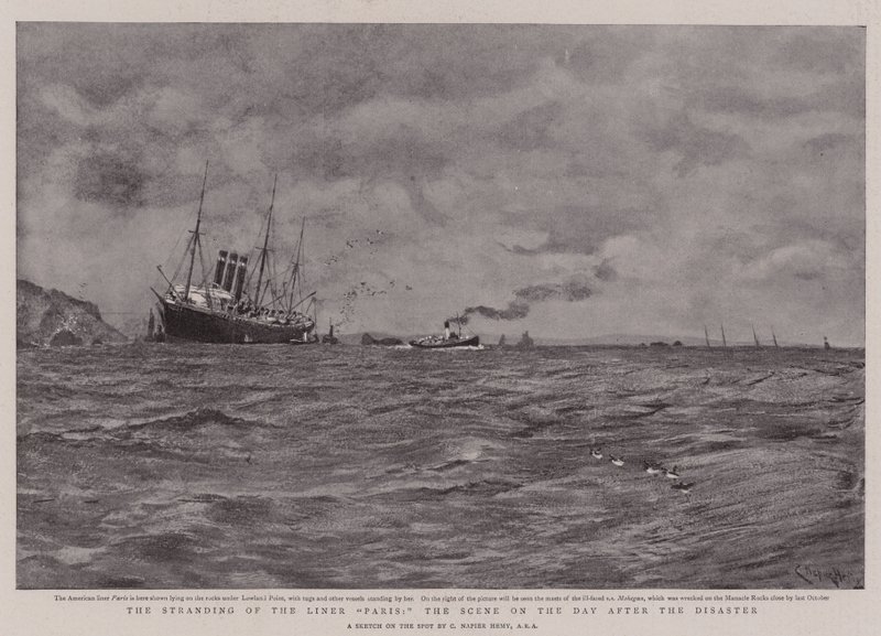 A Lineáris Párok Strandingja, A katasztrófa utáni nap jelenete alkotó: Charles Napier Hemy