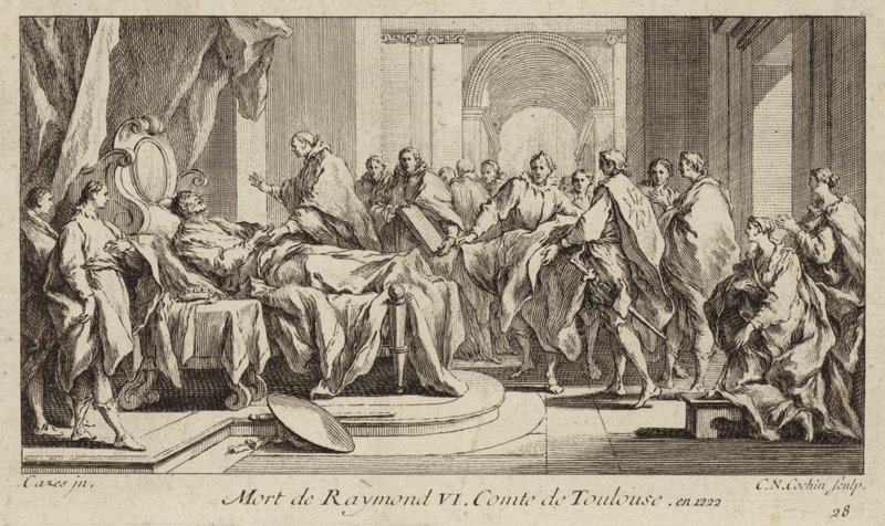 VI. Raymond, Toulouse grófja halála alkotó: Charles Nicolas II Cochin