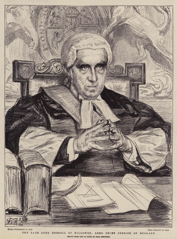 A néhai Lord Russell of Killowen, Anglia főbírója (litho) alkotó: Charles Paul (after) Renouard