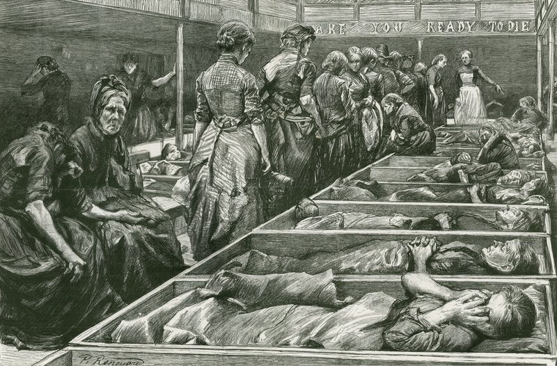 Az Üdvhadsereg női menedékhelye Whitechapelben alkotó: Charles Paul Renouard