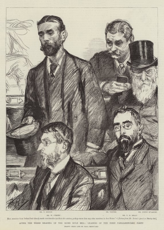 A Home Rule Bill harmadik olvasata után az Ír Parlamenti Párt vezetői alkotó: Charles Paul Renouard