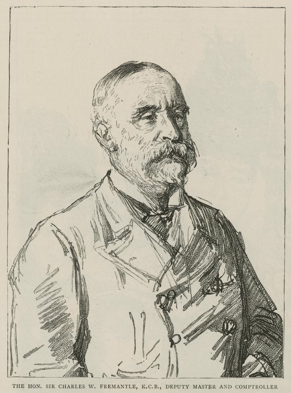 A tisztelt Sir Charles W Freemantle, KCB, a Királyi Pénzverde mesterhelyettese és ellenőre alkotó: Charles Paul Renouard