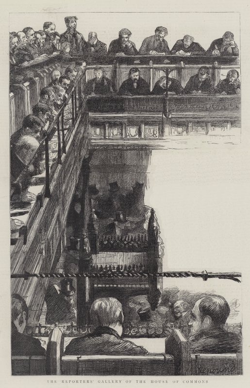 Az alsóház riporterek galériája alkotó: Charles Paul Renouard