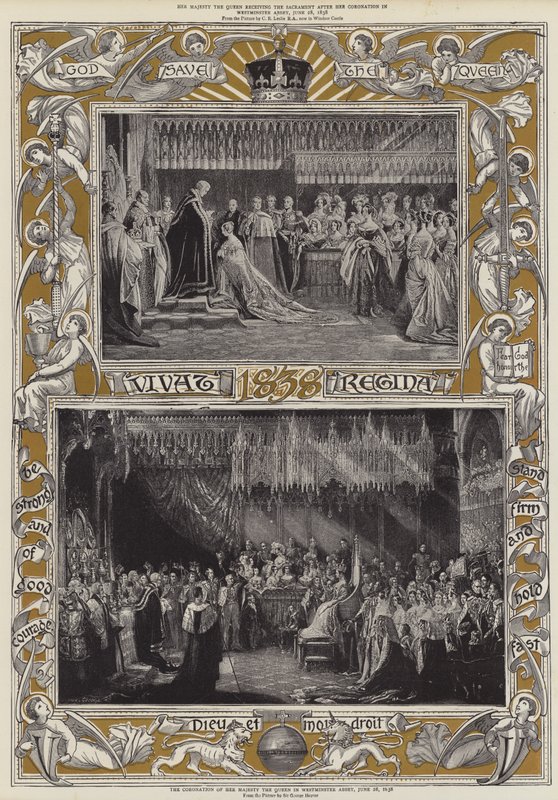 Őfelségének, a királynőnek a koronázása a Westminster-apátságban, 1838. június 28. alkotó: Charles Robert Leslie