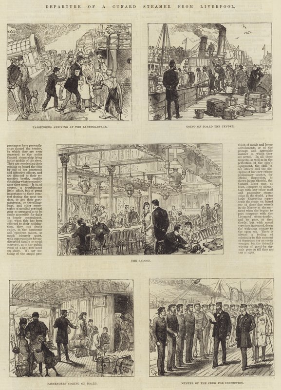 Egy Cunard Steamer indulása Liverpoolból alkotó: Sir John Charles Robinson