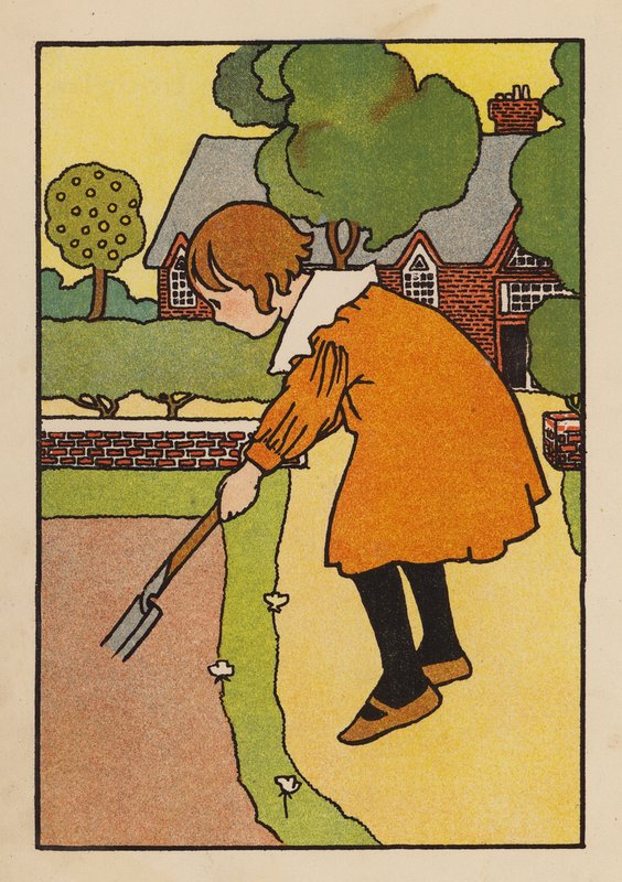 Illusztráció a Babes and Birds (színes litográfia) számára alkotó: Charles Robinson