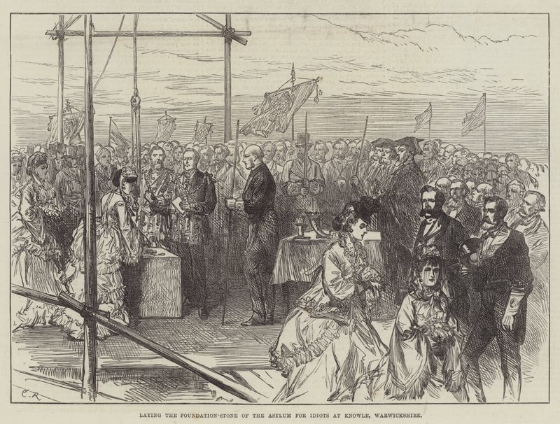 Az Idióták Menhelye alapkőletétele Knowle-ban (Warwickshire) alkotó: Sir John Charles Robinson