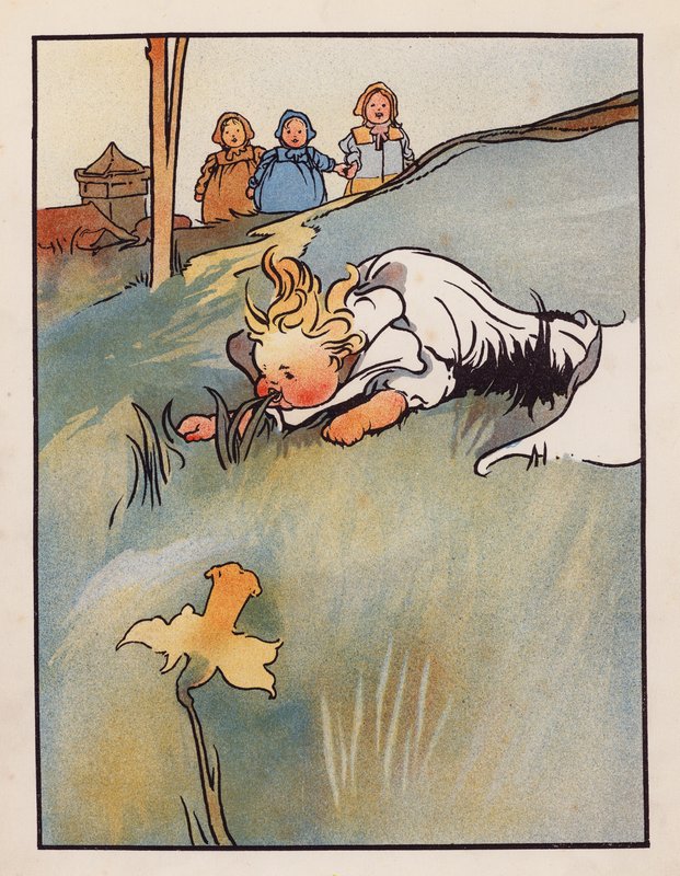 Nonszensz: Fűcsípős baba (színes litográfia) alkotó: Charles Robinson