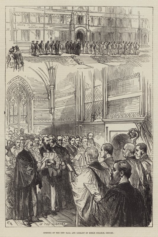Az oxfordi Keble College új csarnokának és könyvtárának megnyitása alkotó: Sir John Charles Robinson