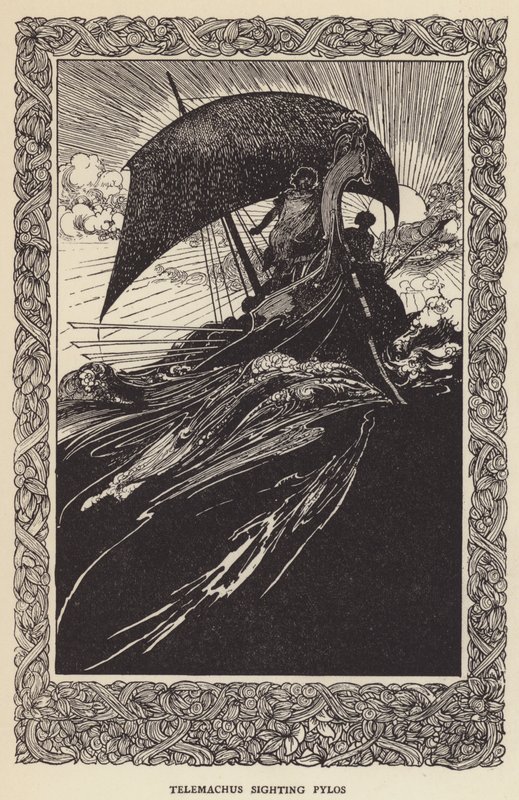 Telemachus észleli Pylost alkotó: Sir John Charles Robinson