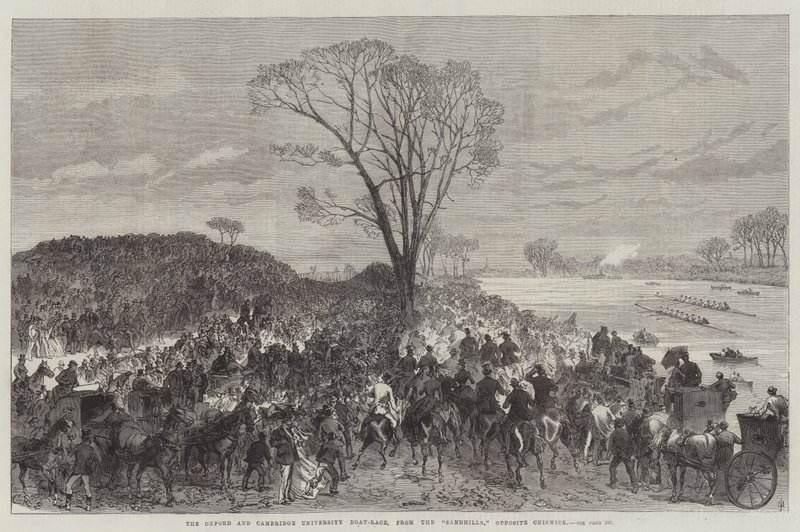 Az Oxfordi és a Cambridge-i Egyetemi Boat-Race a Sandhillsből, Chiswickkel szemben alkotó: Sir John Charles Robinson