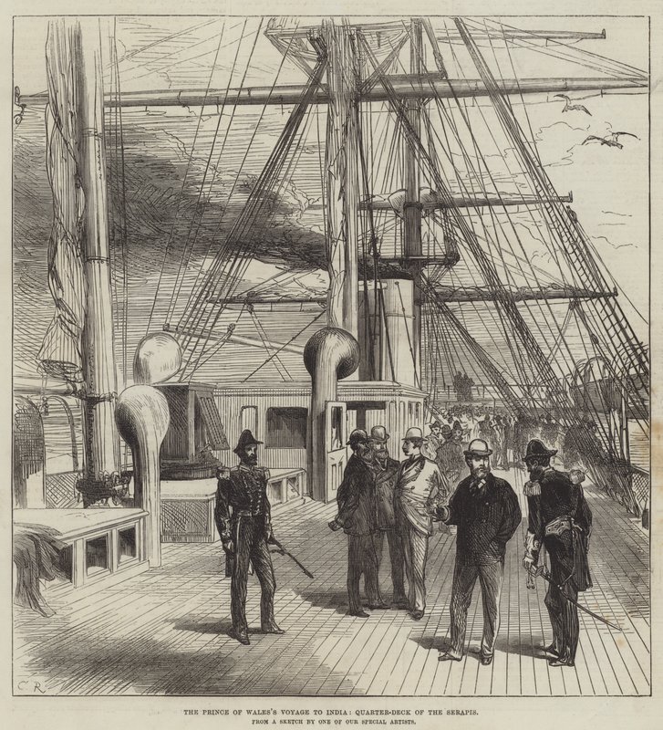 A walesi herceg indiai útja, a Serapis negyed fedélzete alkotó: Sir John Charles Robinson