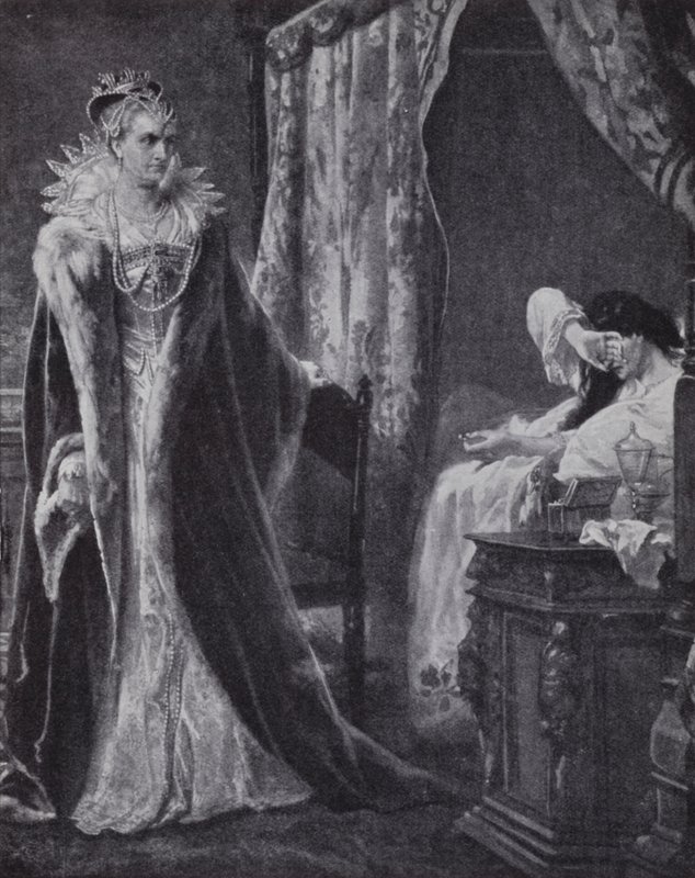 Nottingham grófnője visszaadja Essex grófjának gyűrűjét I. Erzsébet királynőnek, de túl késő volt ahhoz, hogy megmentse a kivégzéstől (litho) alkotó: Charles Soubre