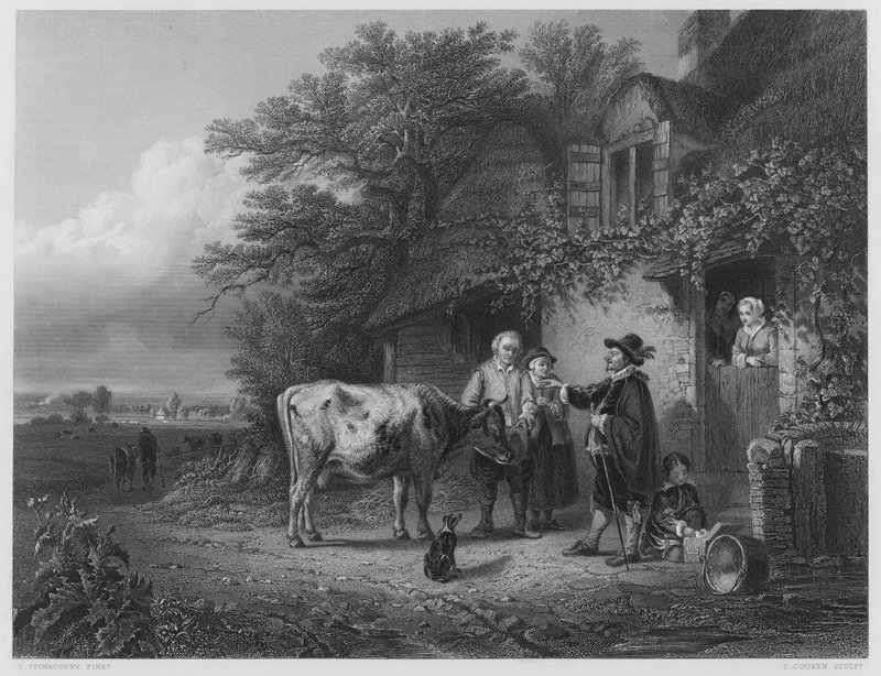 A tehéndoktor, a képről a Királyi Gyűjteményben (metszet) alkotó: Charles Tschaggeny