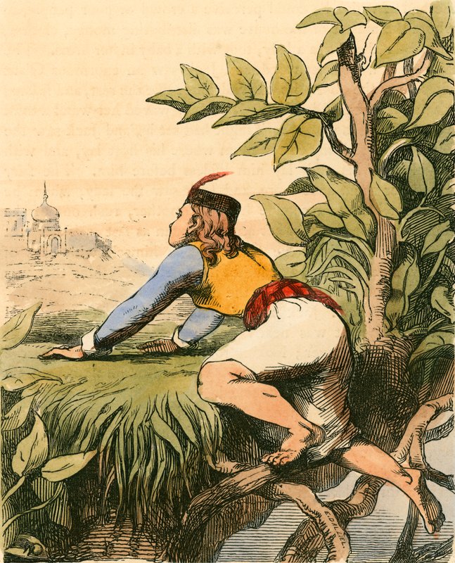Jack a Beanstalk tetején alkotó: Charles West Cope