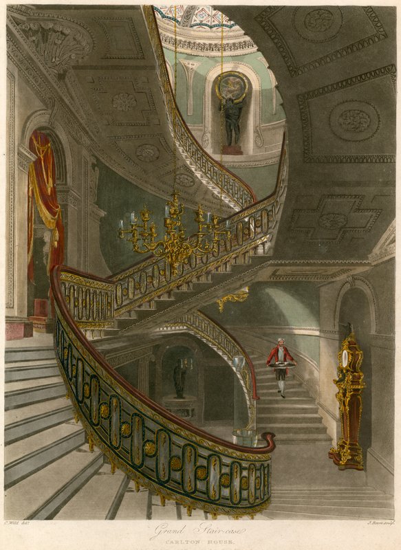 Nagy lépcsőház, Carlton House, London alkotó: Charles Wild
