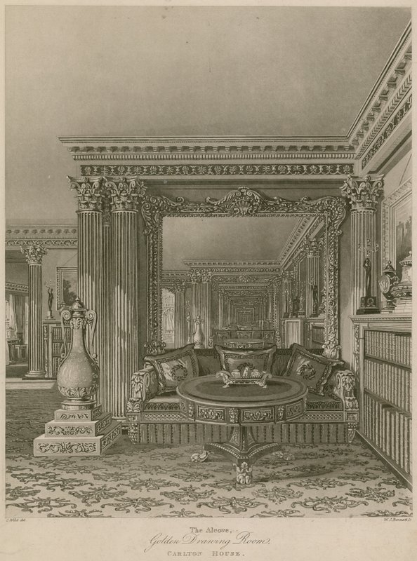 The Alcove, Golden Drawing Room, Carlton House, London alkotó: Charles Wild