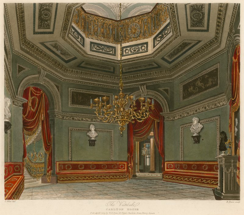 Az előszoba, Carlton House, London alkotó: Charles Wild