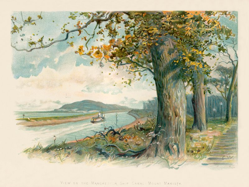 Kilátás a manchesteri hajócsatornára - Mount Manisty alkotó: Charles Wilkinson