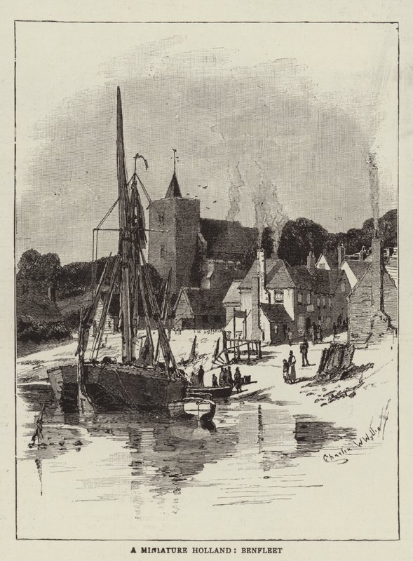 Miniatűr Hollandia, Benfleet alkotó: Charles William Wyllie