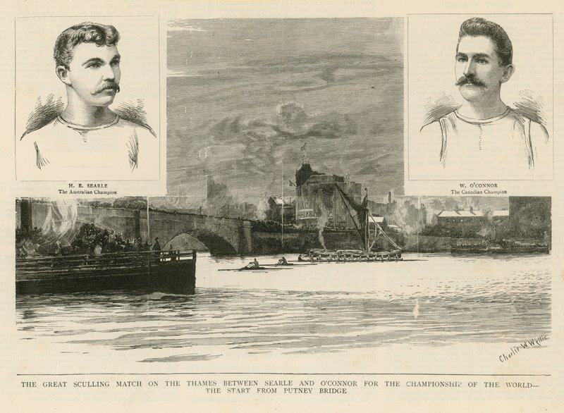 A Nagy Sculling Match a Temzén Searle és O
