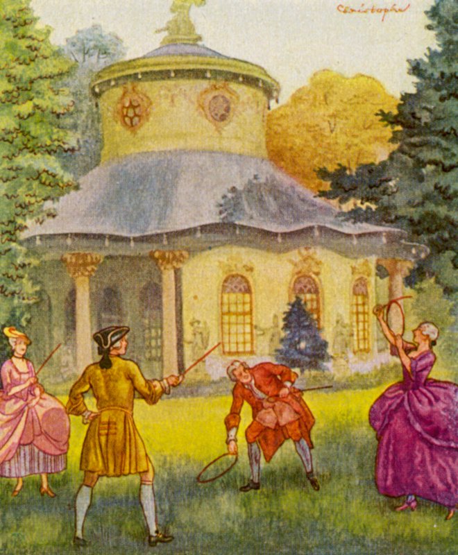 Chinesischer Pavillon / Kínai pavilon (színes litográfia) alkotó: Christophe (1856 1945)