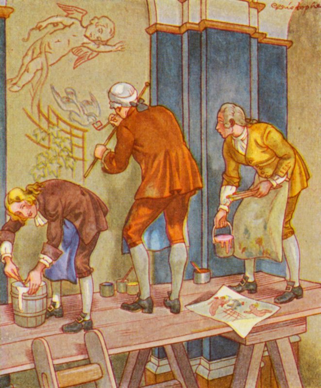 Dekorációs festő / Dekorációs festő (színes litográfia) alkotó: Christophe (1856 1945)