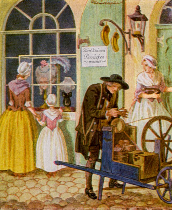 Scherenschleifer / Ollócsiszoló (színes litográfia) alkotó: Christophe (1856 1945)