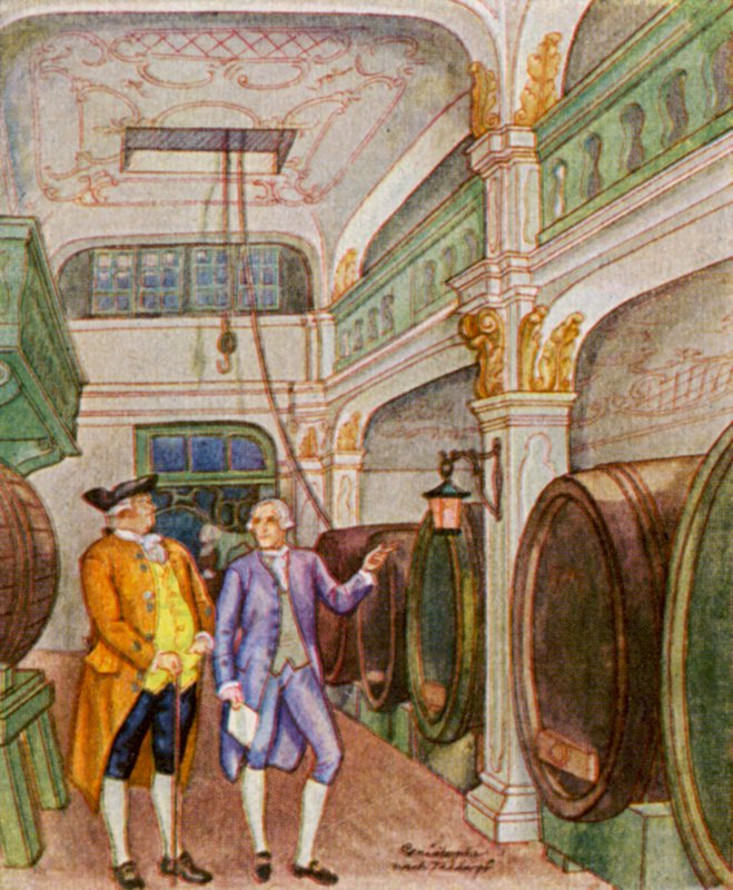 Weinkellerei / Pincészet (színes litográfia) alkotó: Christophe (1856 1945)