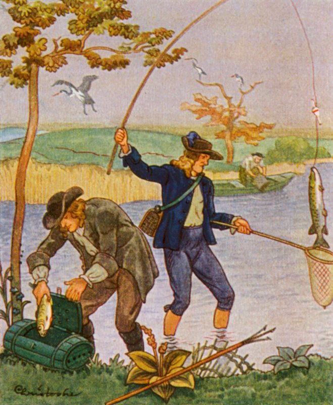 Fischen Und Angeln / Horgászat és horgászat (színes litográfia) alkotó: Christophe (1856 1945)