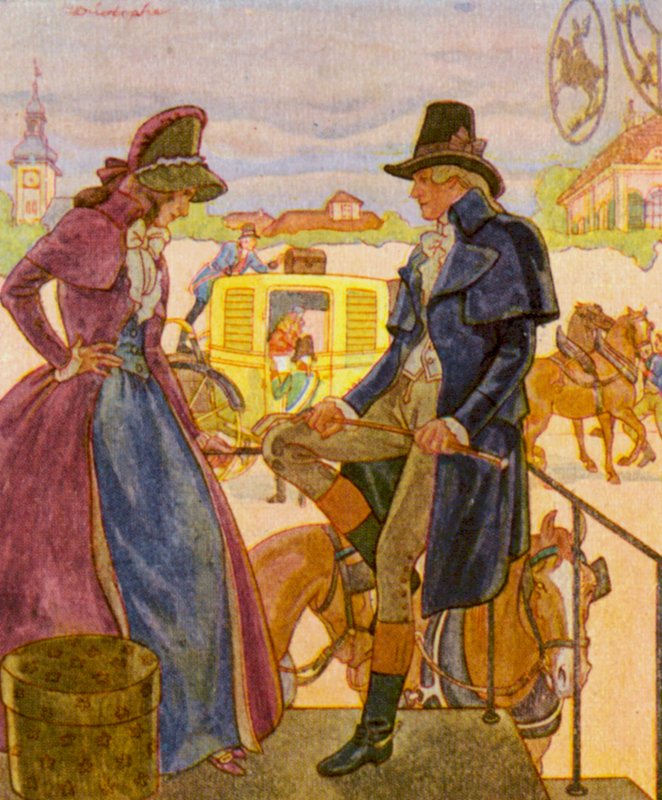 Csapatváltás / Csapatváltás (színes litográfia) alkotó: Christophe (1856 1945)