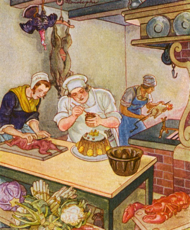 Koch / A Cook (színes litográfia) alkotó: Christophe (1856 1945)