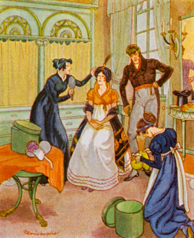 Modesalon / Divatszalon (színes litográfia) alkotó: Christophe (1856 1945)