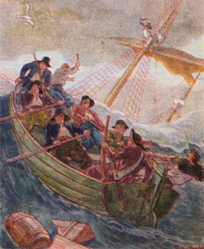 Piraten In Seenot / Kalózok bajban (színes litográfia) alkotó: Christophe (1856 1945)