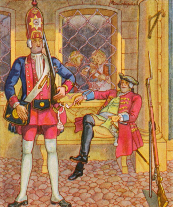 Riesengarde / Giant Guard (színes litográfia) alkotó: Christophe (1856 1945)