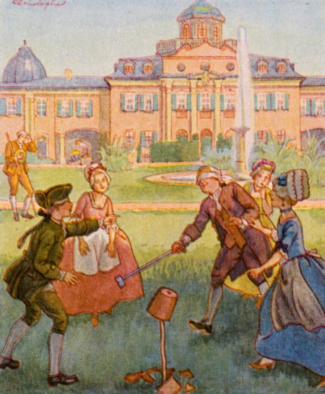 Pot Hitting (színes litográfia) alkotó: Christophe (1856 1945)