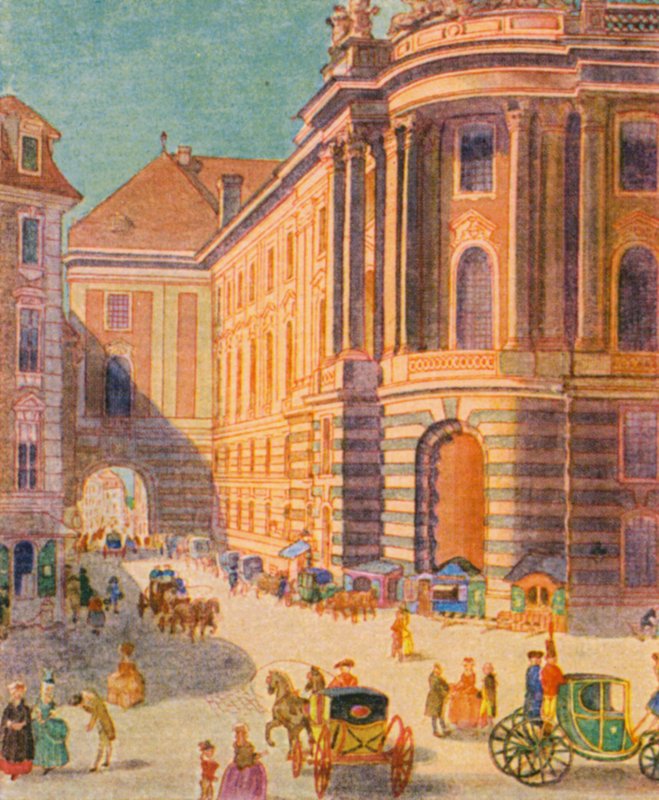 Wiener Barock-Architektur / Bécsi barokk építészet (színes litográfia) alkotó: Christophe (1856 1945)
