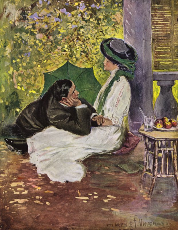 Szerelem fiatal álma (színes litó) alkotó: Clarence F. Underwood