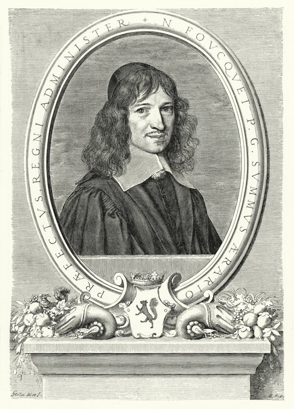 Nicolas Fouquet, Franciaország pénzügyi felügyelője XIV. Lajos idején (metszet) alkotó: Claude Mellan