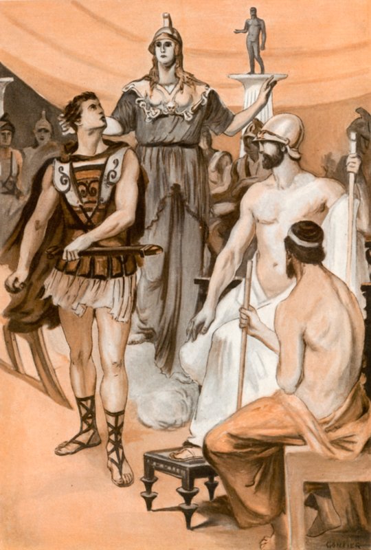 Homérosz illusztrációja az Iliászhoz alkotó: Clement Goutier